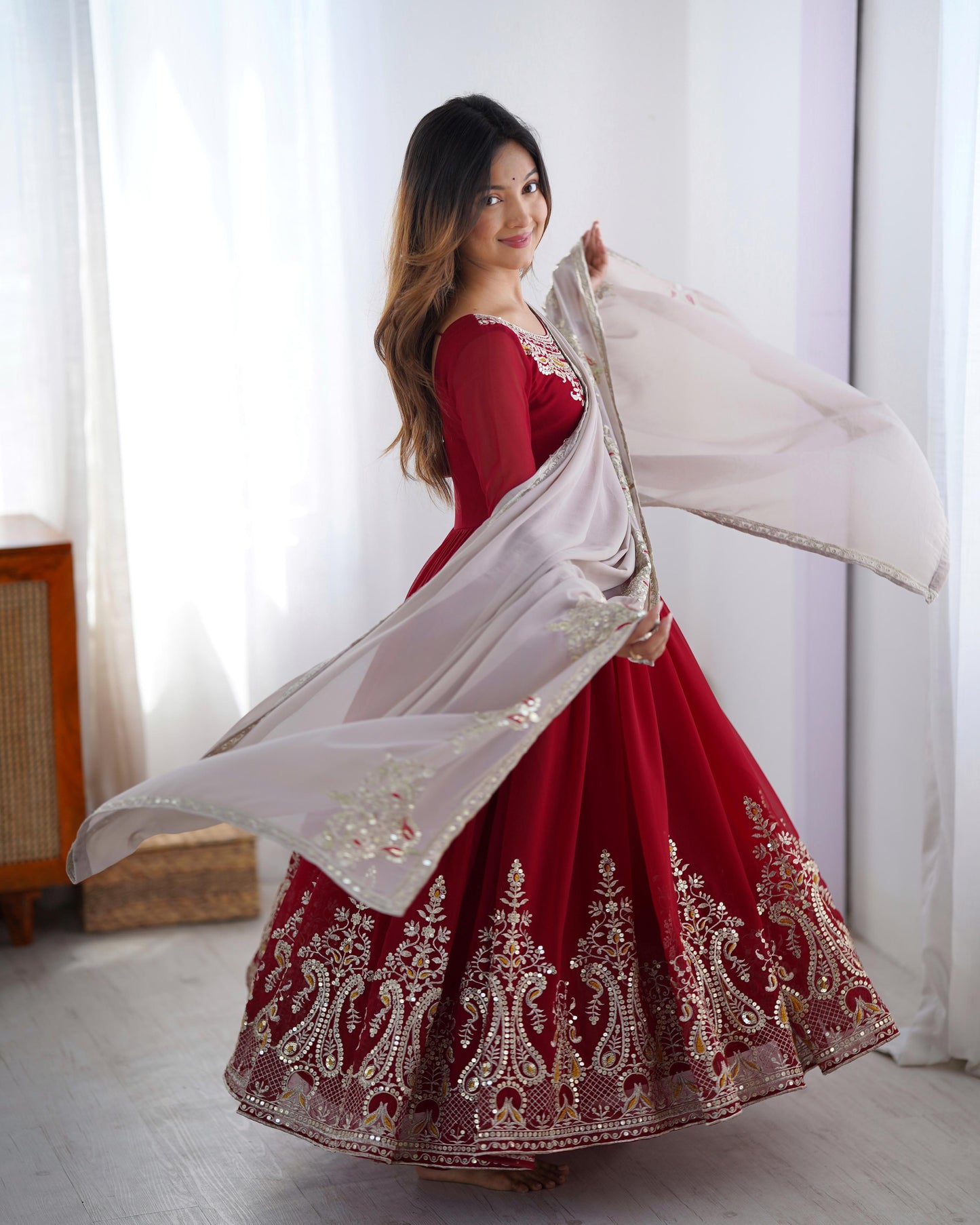 Anarkali Full Flair Readymade Indian salwar kameez dress