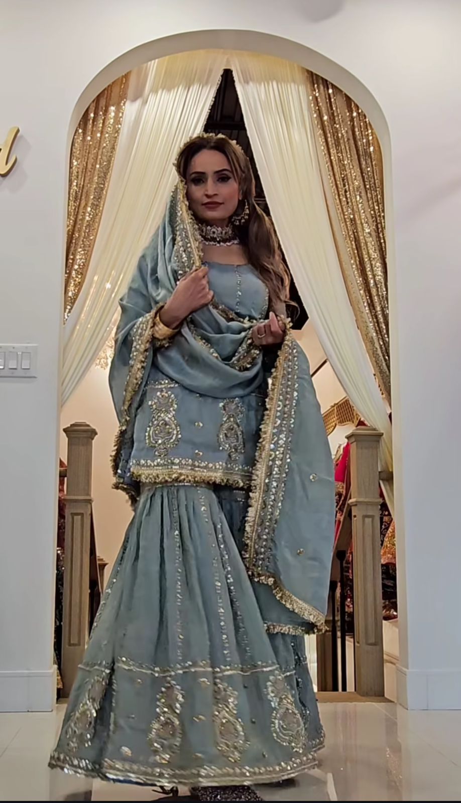Pakistani Sharara salwar kameez set Readymade Indian Dress