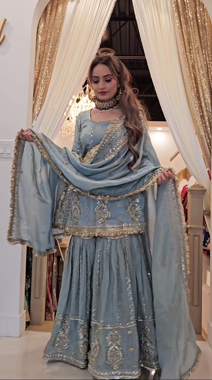 Pakistani Sharara salwar kameez set Readymade Indian Dress