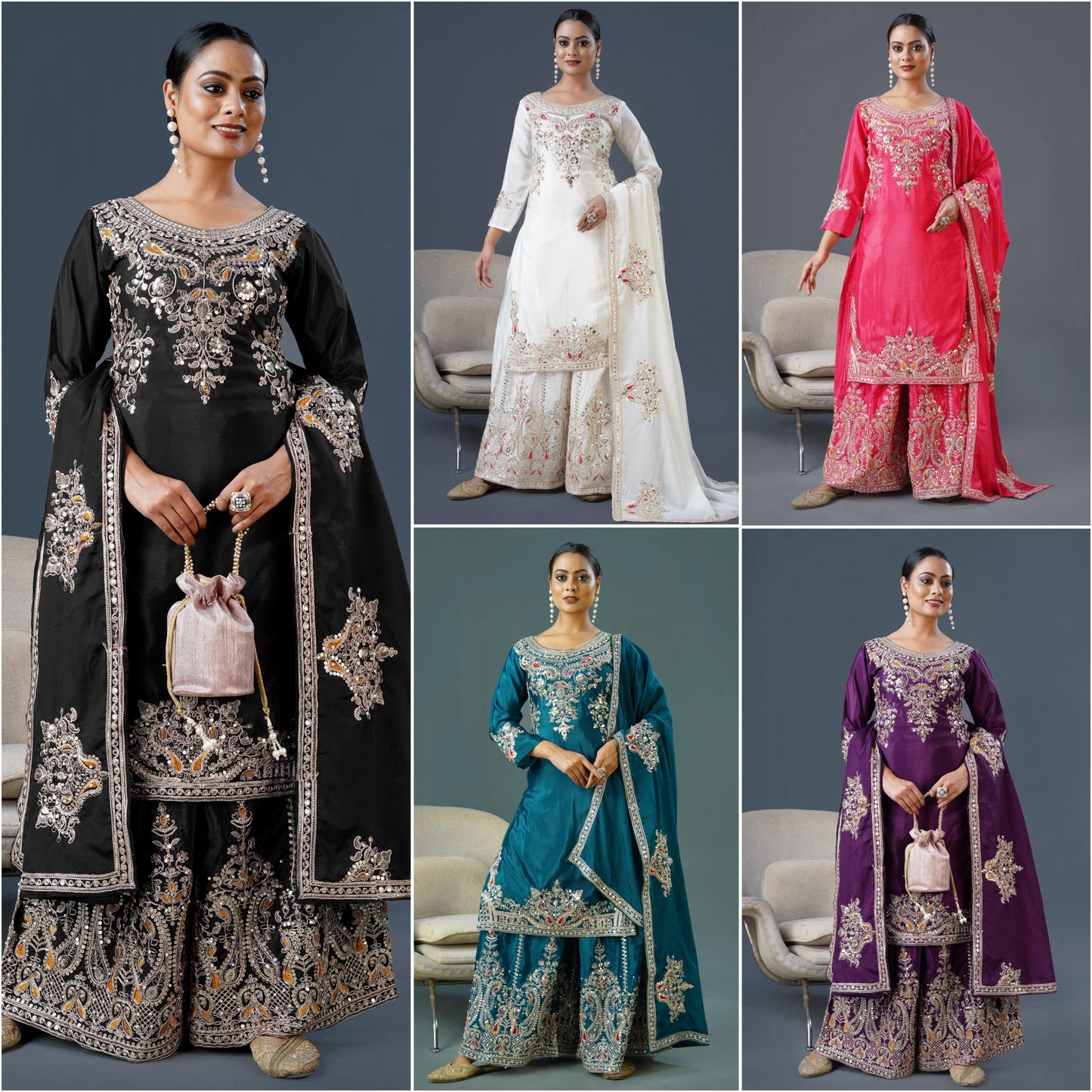 Readymade Palazzo Suit Set Salwar Kameez