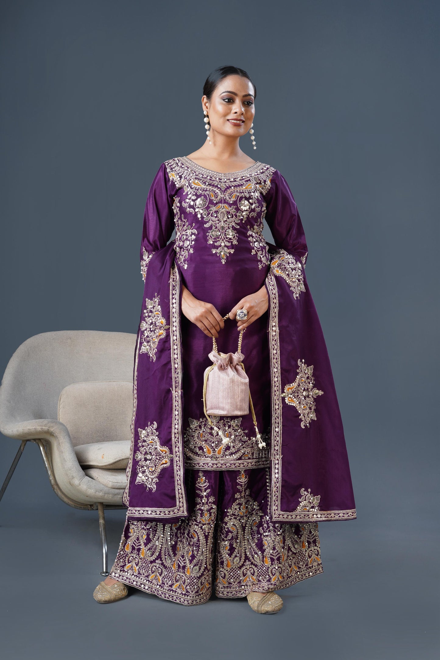 Readymade Palazzo Suit Set Salwar Kameez