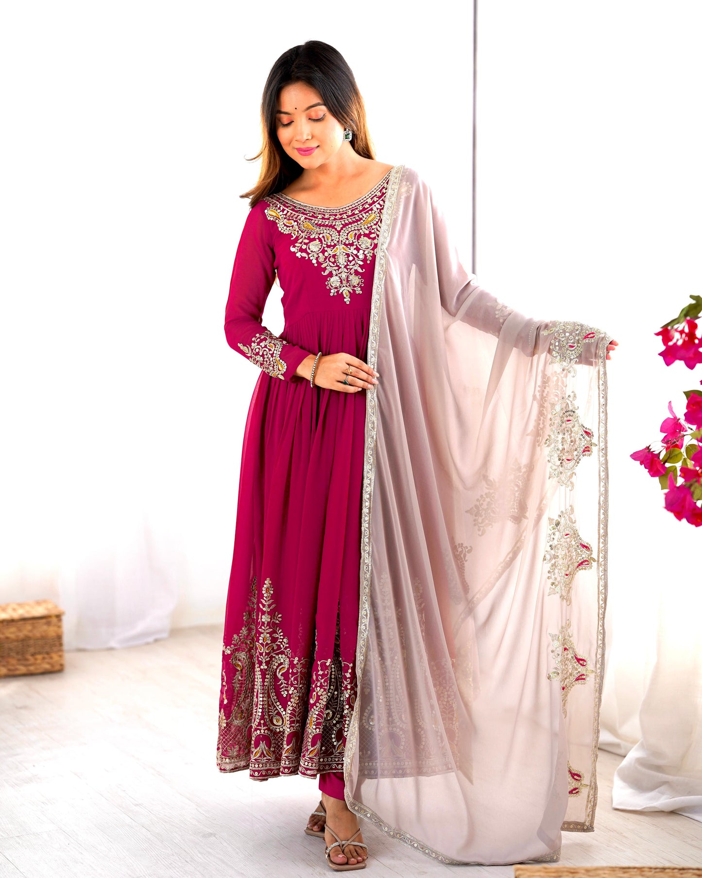 Anarkali Full Flair Readymade Indian salwar kameez dress
