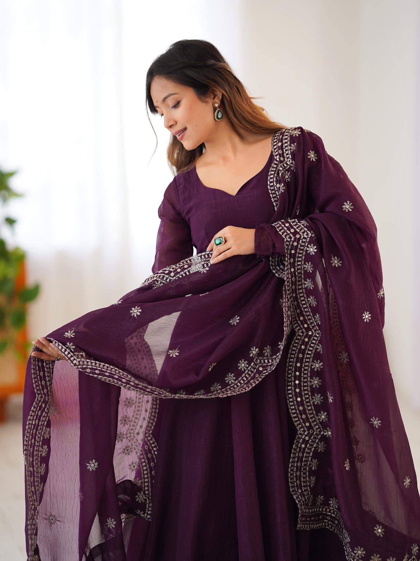 Anarkali Full Flair Readymade Salwar Kameez
