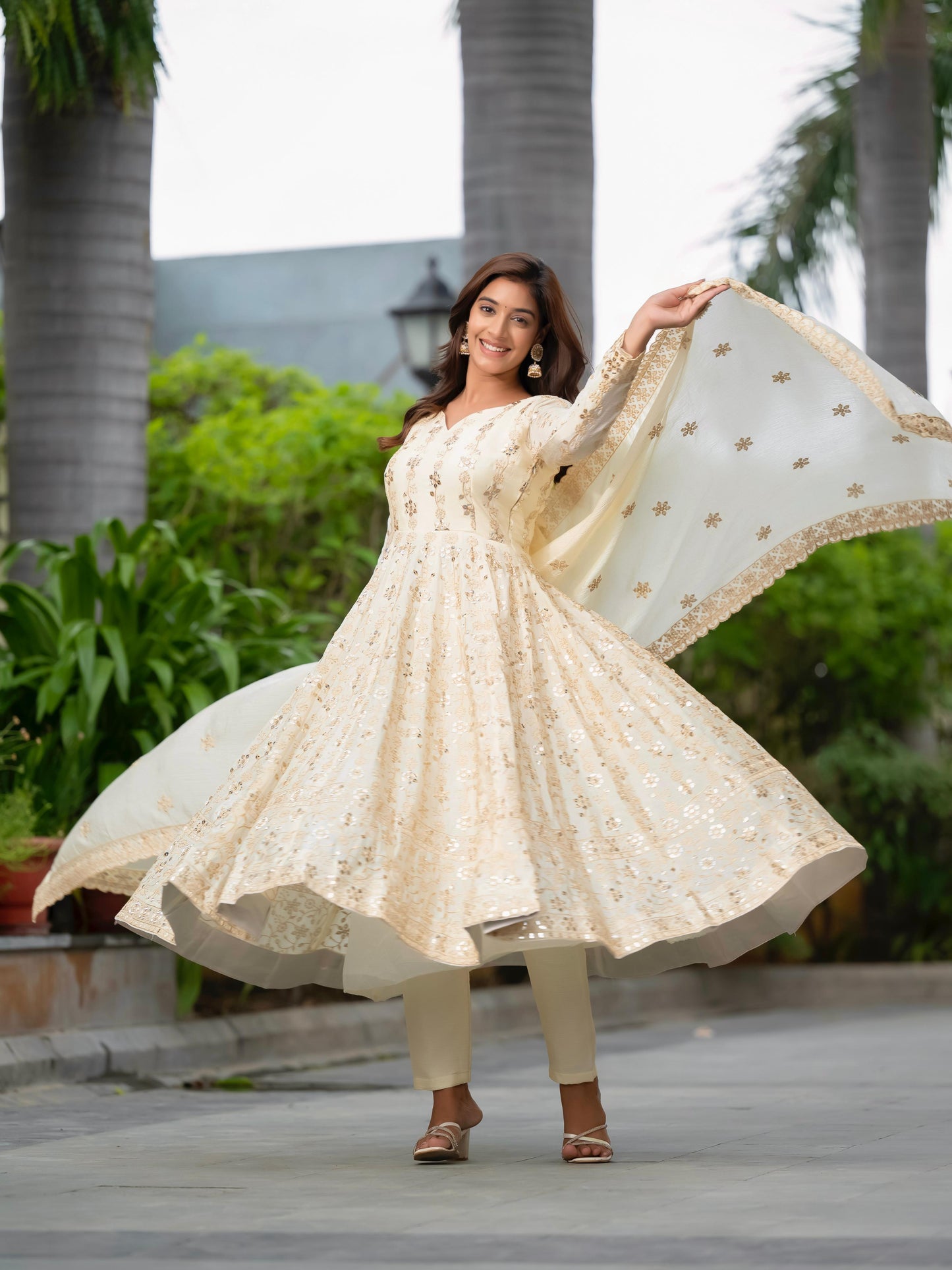 Anarkali Full Flair Readymade Indian wedding salwar kameez