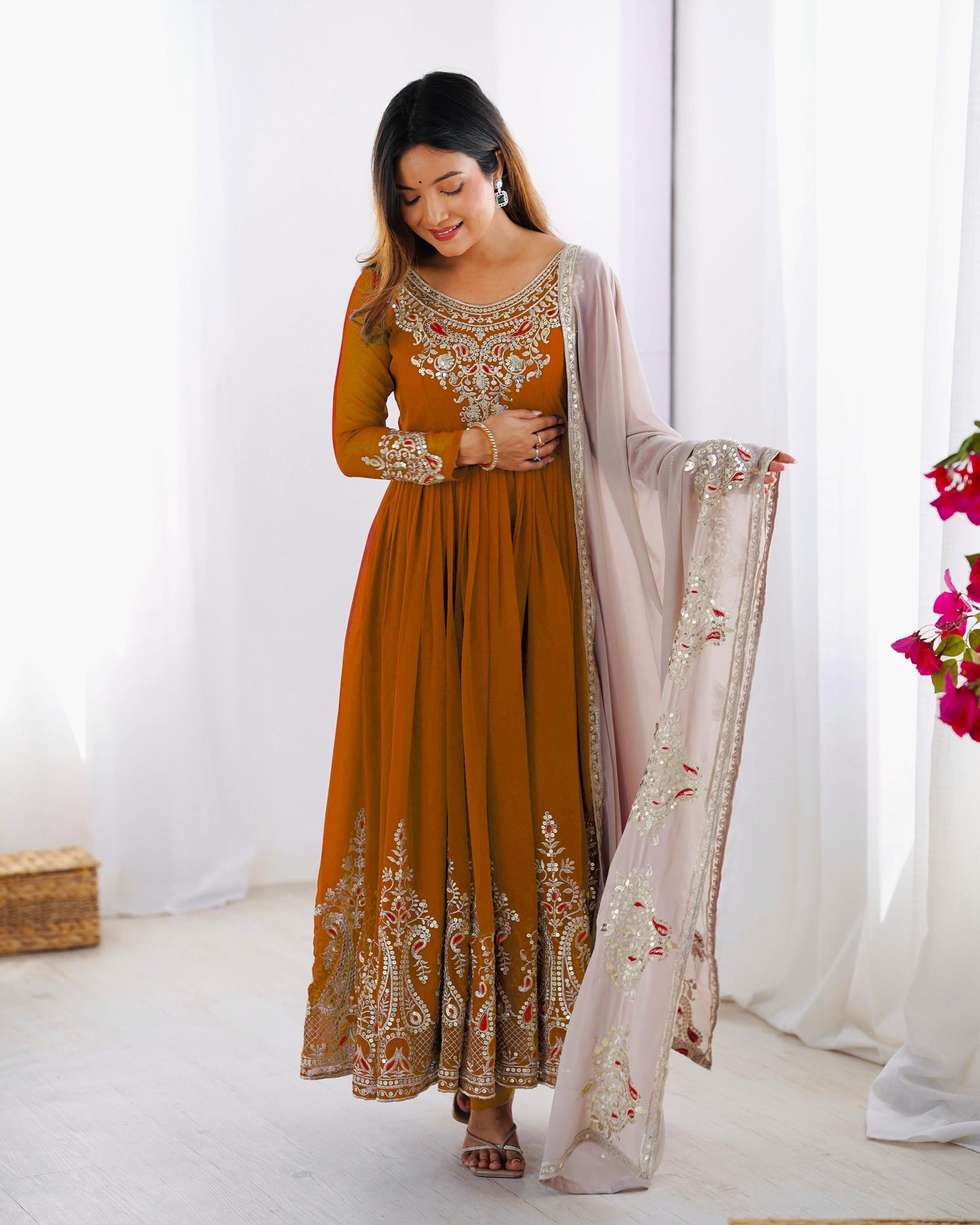 Anarkali Full Flair Readymade Indian salwar kameez dress