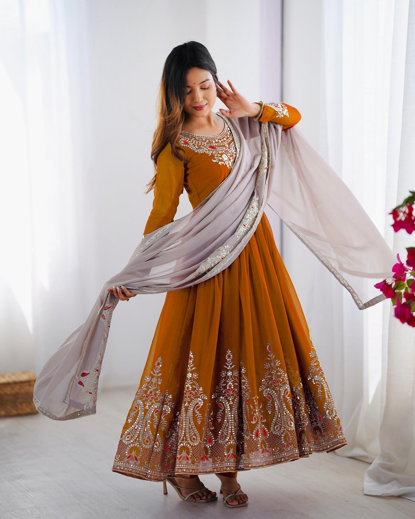 Anarkali Full Flair Readymade Indian salwar kameez dress