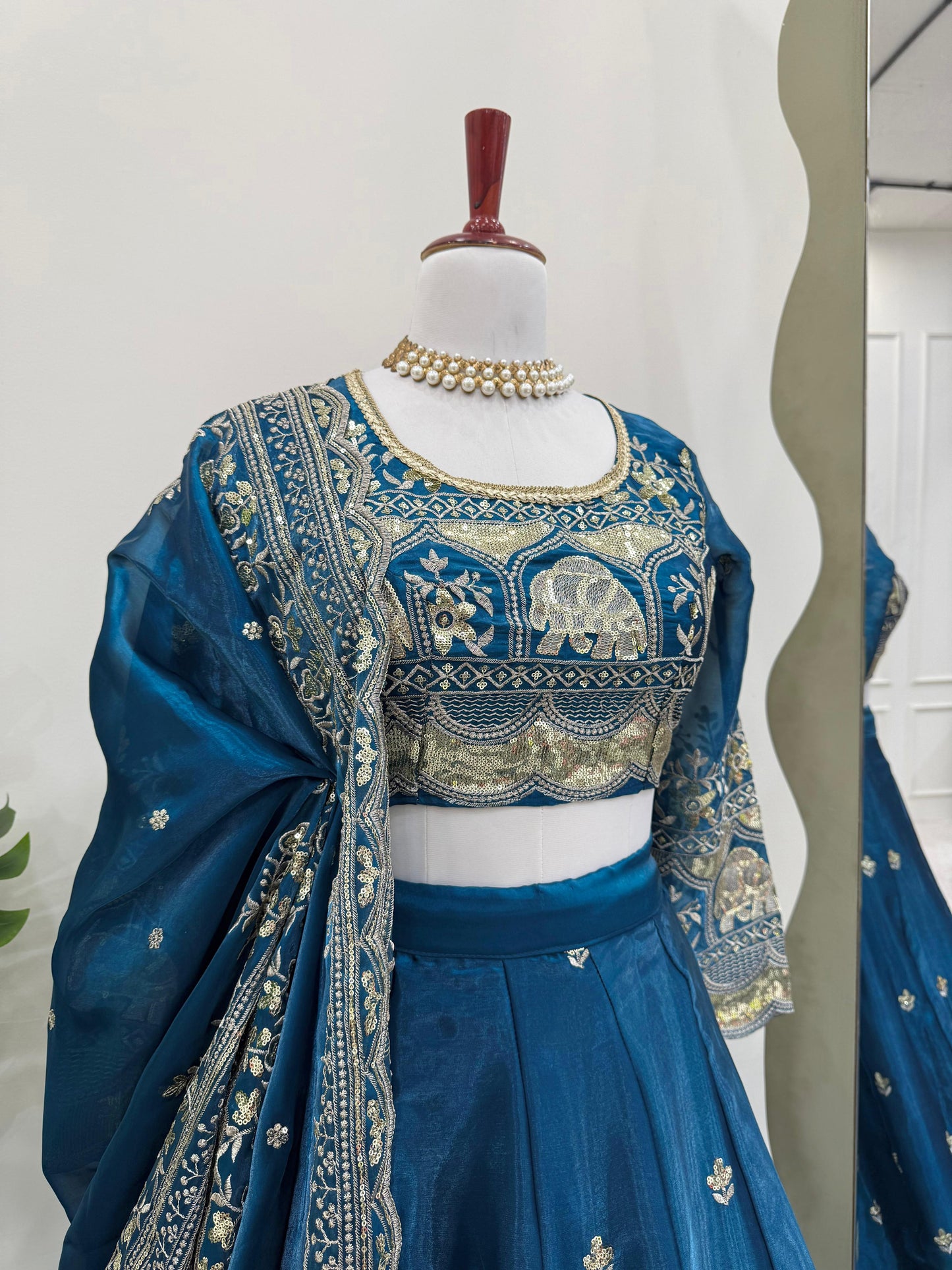 Readymade Indian wedding lehenga choli with Dupatta