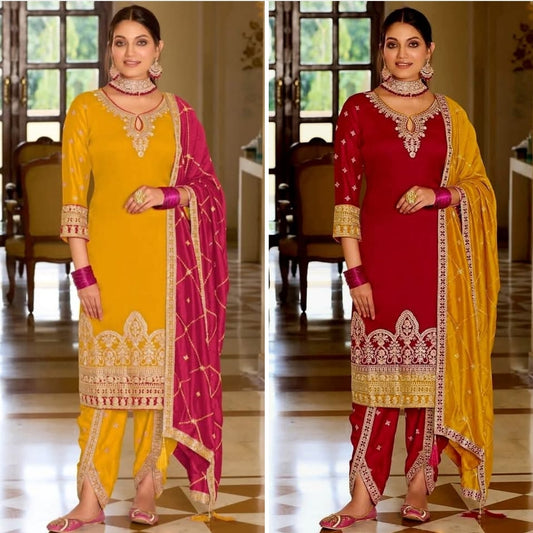 Punjabi Dhoti Salwar suit set Salwar Kameez Readymade New Indian Ready To Wear Wedding Suit