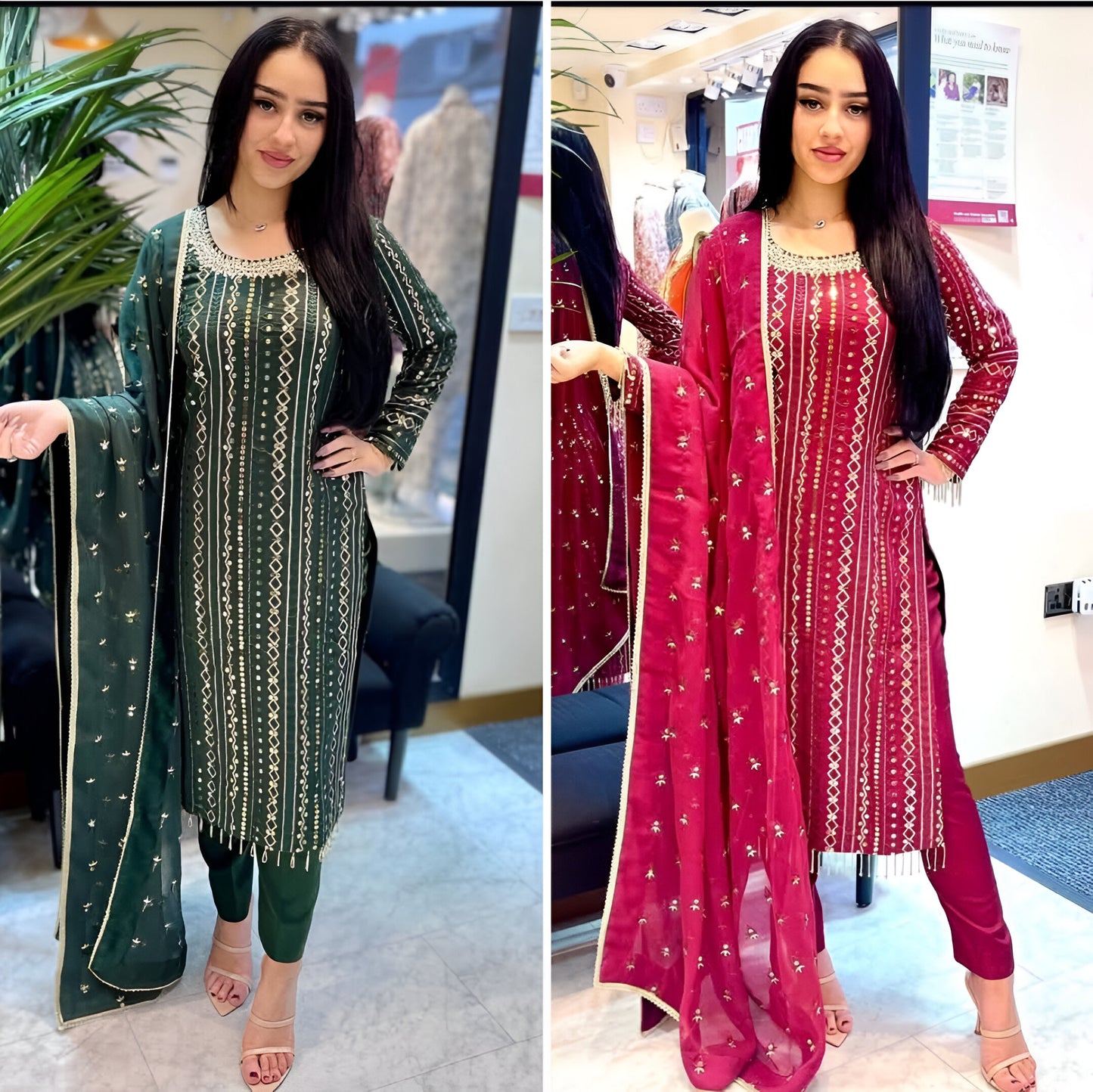 Pakistani salwar kameez Indian dress Readymade Designer Suit