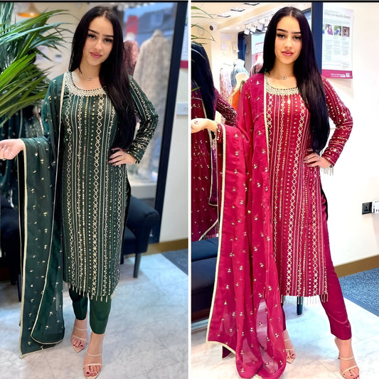 Pakistani salwar kameez Indian dress Readymade Designer Suit