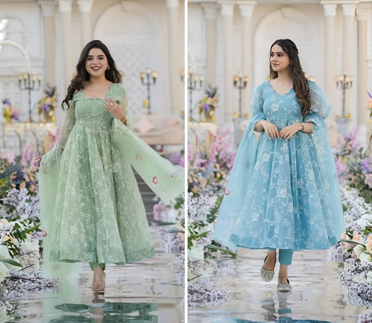 Indian Wedding wear Salwar Kameez anarkali partywear Full Flair dress