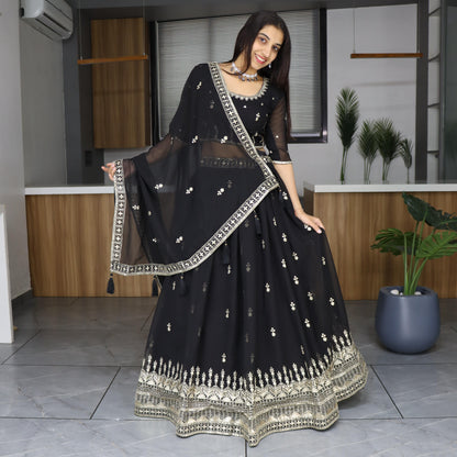 Black lehenga choli for wedding Indian Readymade lehenga choli