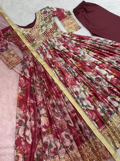 Readymade Anarkali Full Flair Salwar kameez Indian dress