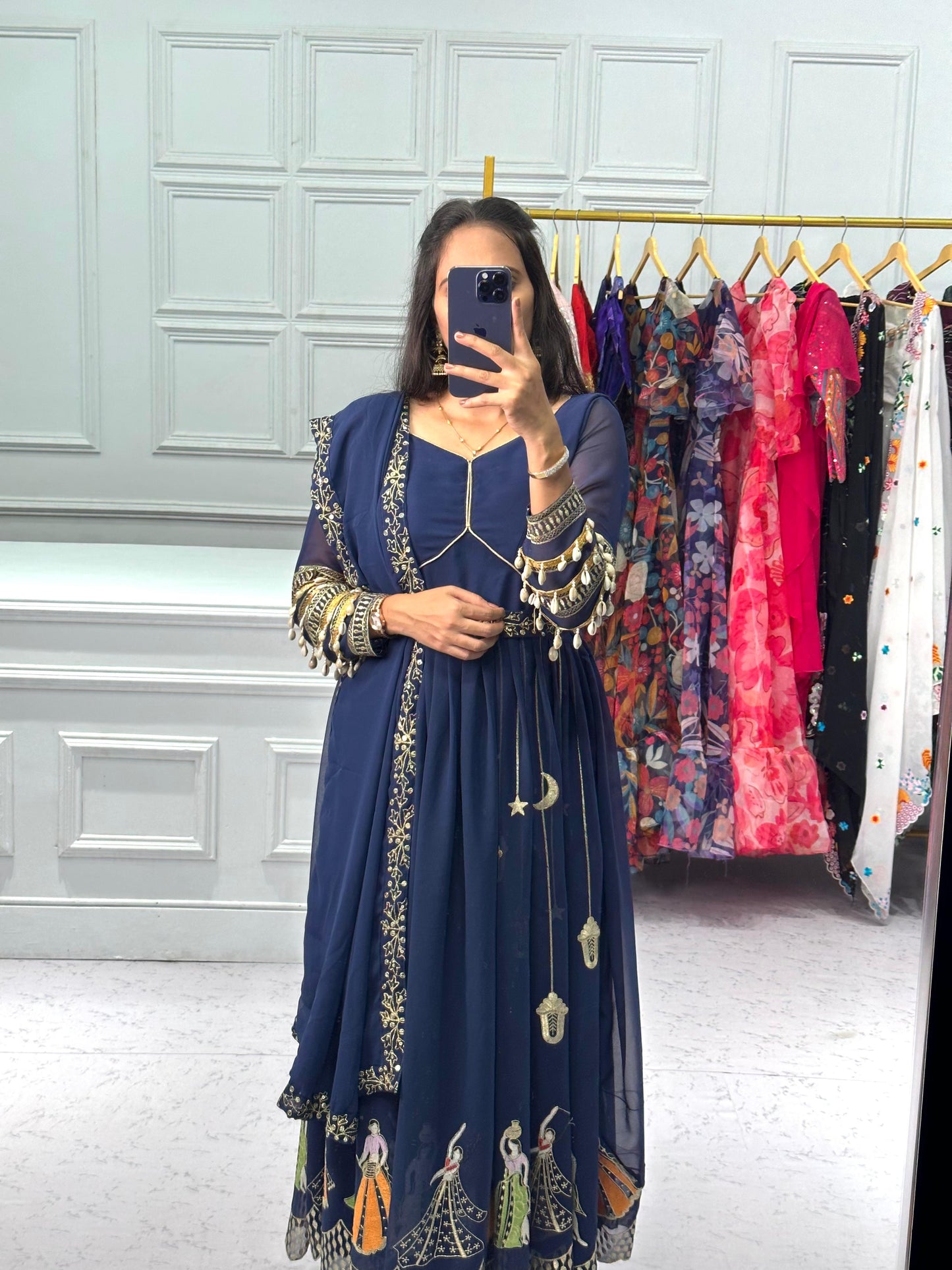 Readymade Gown With Dupatta Indian Ready To Wear Wedding Gown Dress