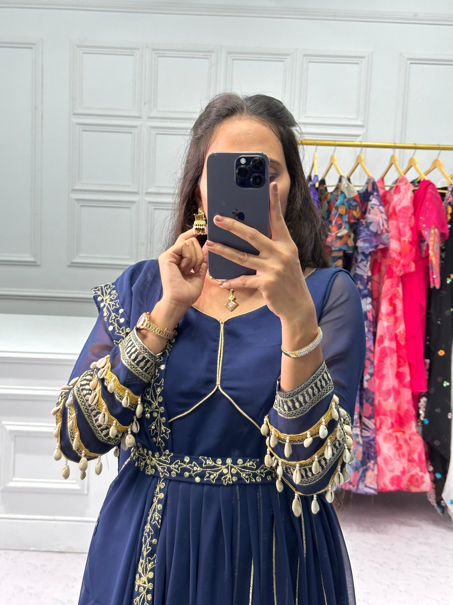 Readymade Gown With Dupatta Indian Ready To Wear Wedding Gown Dress