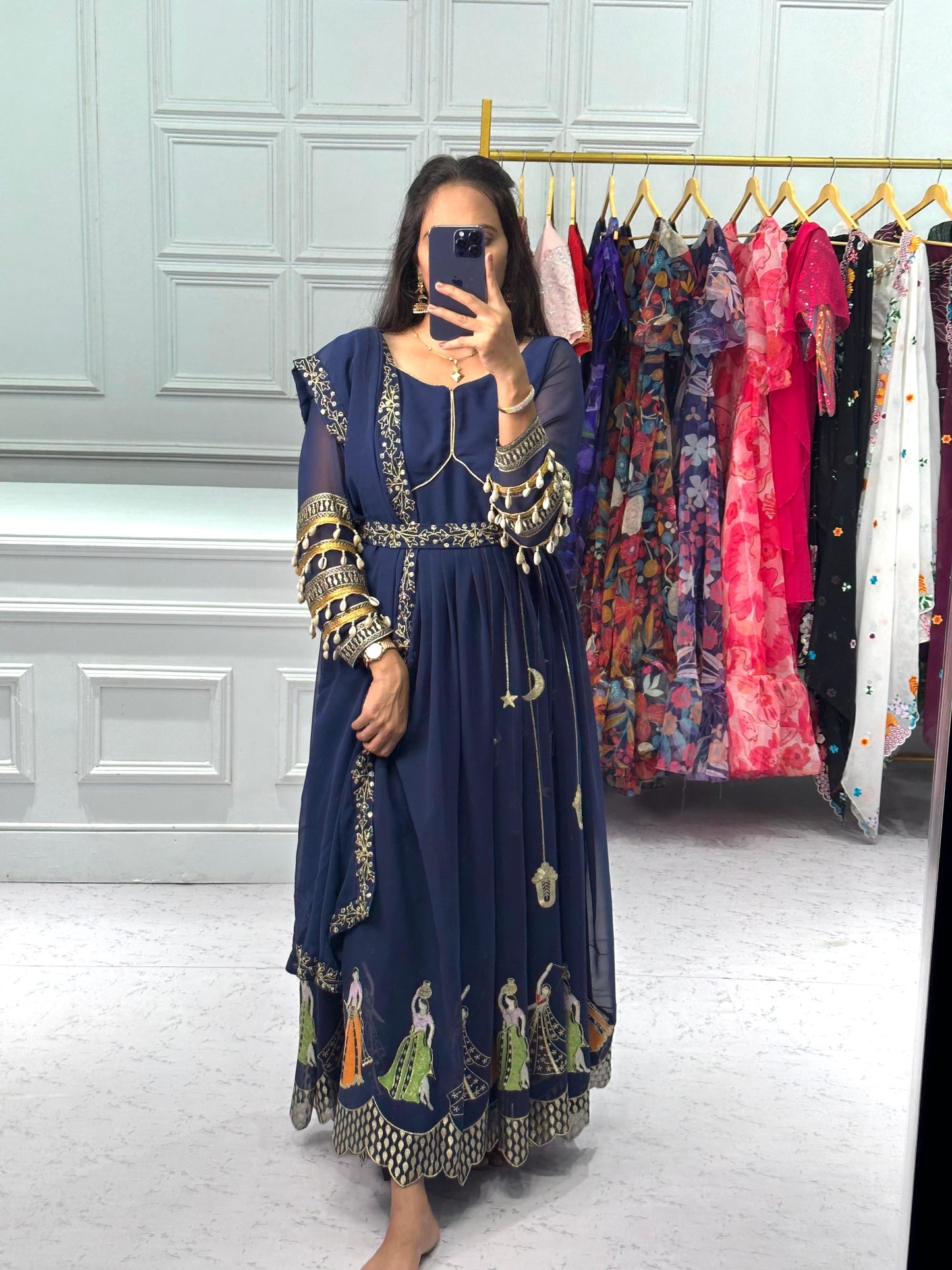 Readymade Gown With Dupatta Indian Ready To Wear Wedding Gown Dress