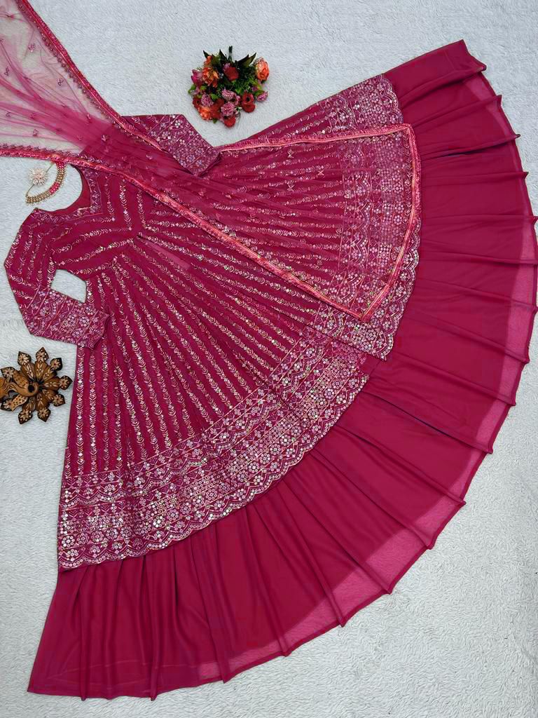 Top Lehenga Indowestern Readymade Stitched For Wedding Women Partywear Skirt Ready To Wear