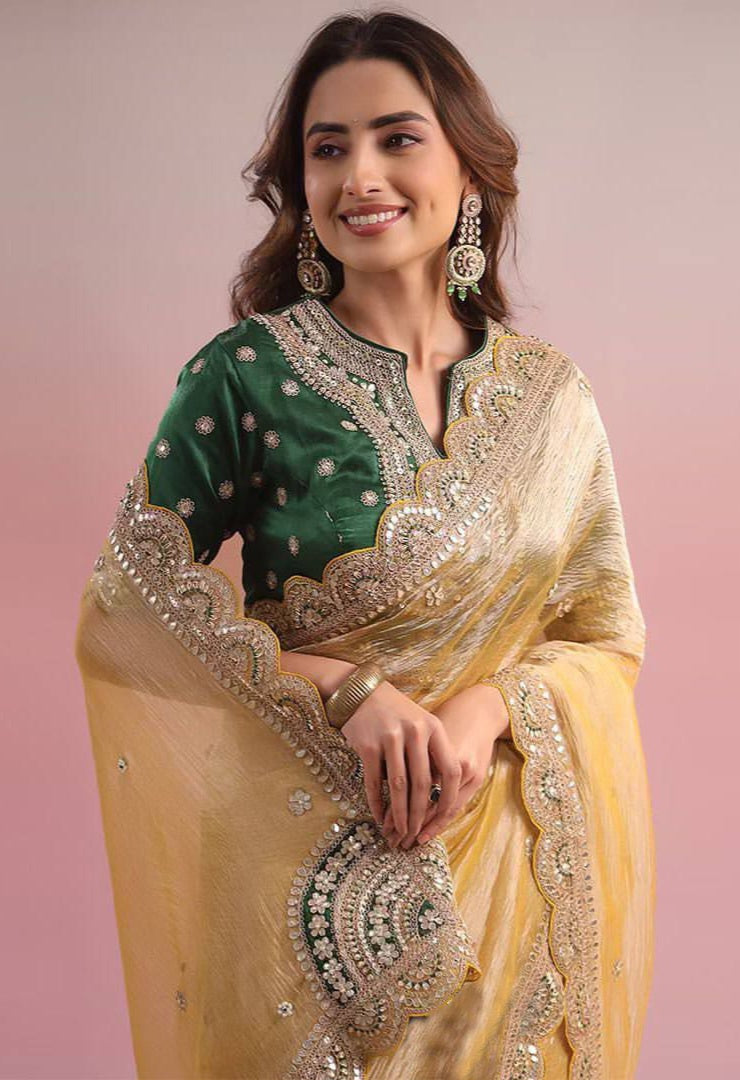 Readymade Designer Partywear sarees with stitched blouse New Ready To Wear Saree