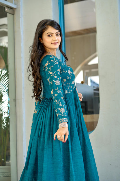 Readymade Anarkali Gown With Dupatta For Wedding Women Partywear Ready to wear