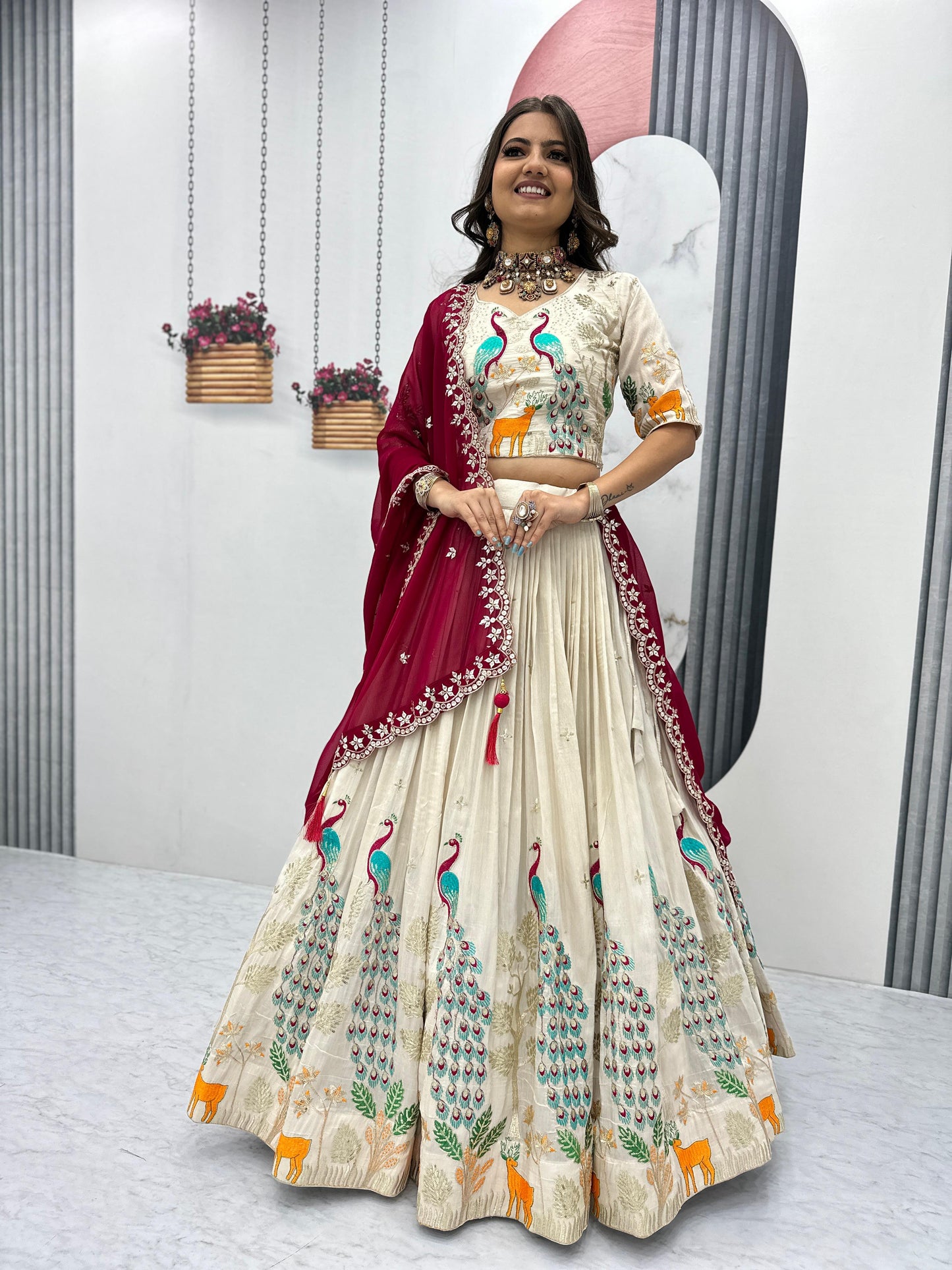 Wedding Lehenga Choli Readymade Stitched ForWomen Party Skirt Ready To Wear