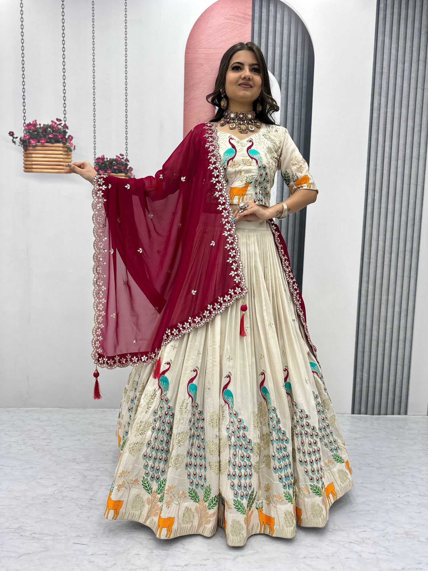 Wedding Lehenga Choli Readymade Stitched ForWomen Party Skirt Ready To Wear