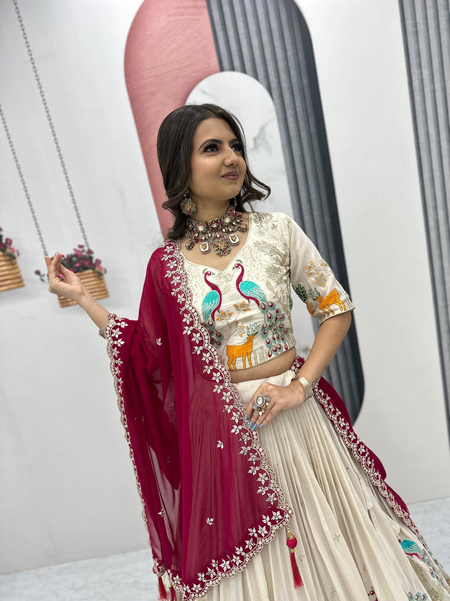Wedding Lehenga Choli Readymade Stitched ForWomen Party Skirt Ready To Wear