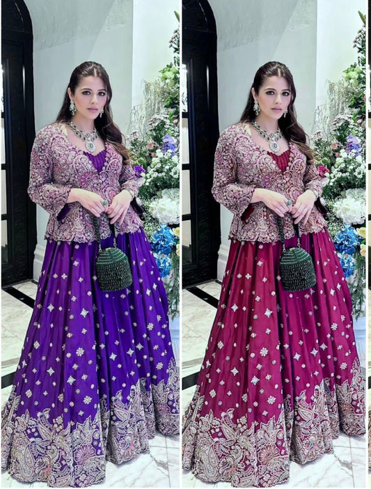 Indowestern Wedding gown with koti Indian Readymade gown dress  stitched