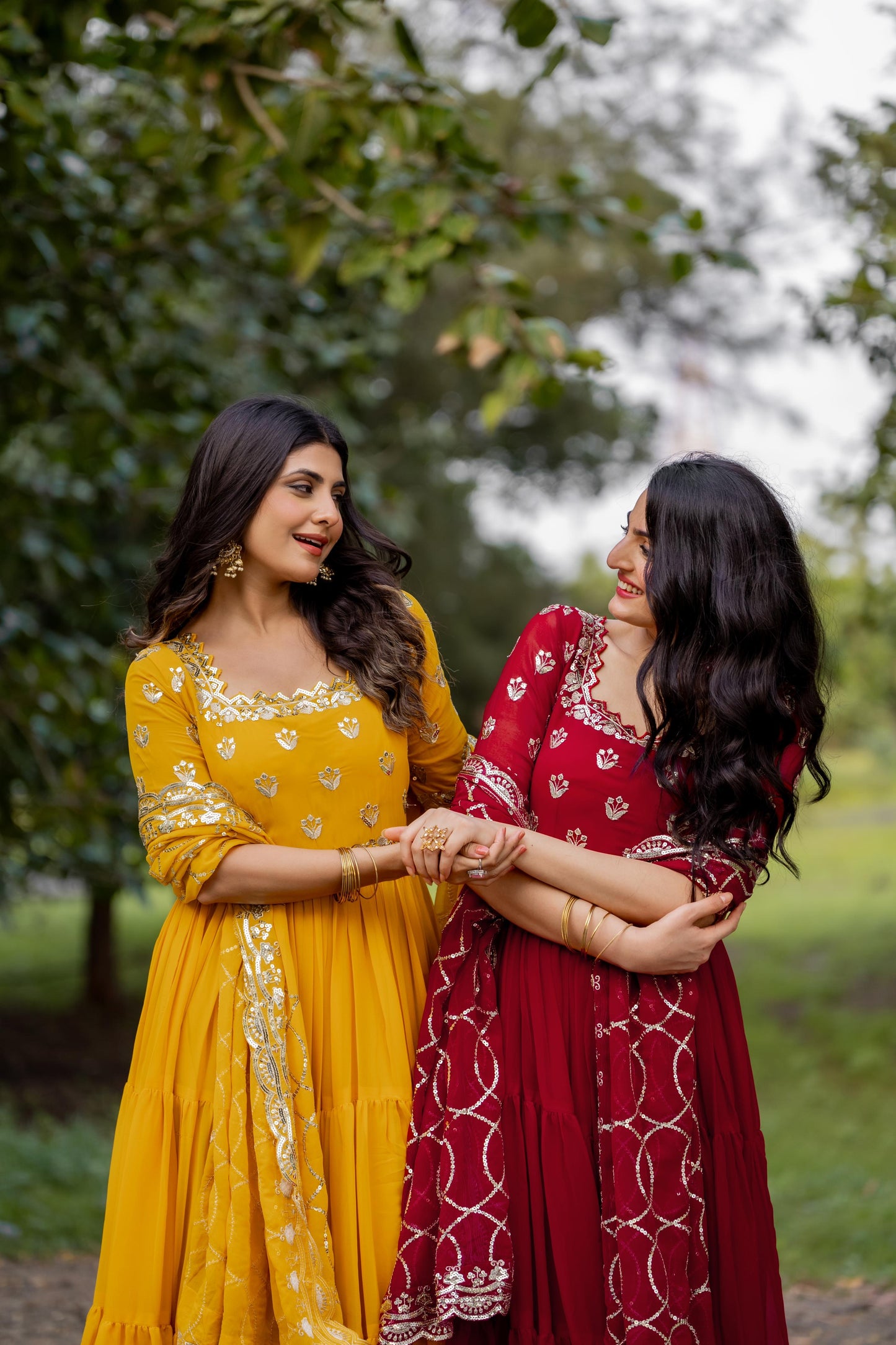 Full Flair Anarkali Salwar Kameez set Readymade Indian wedding dress