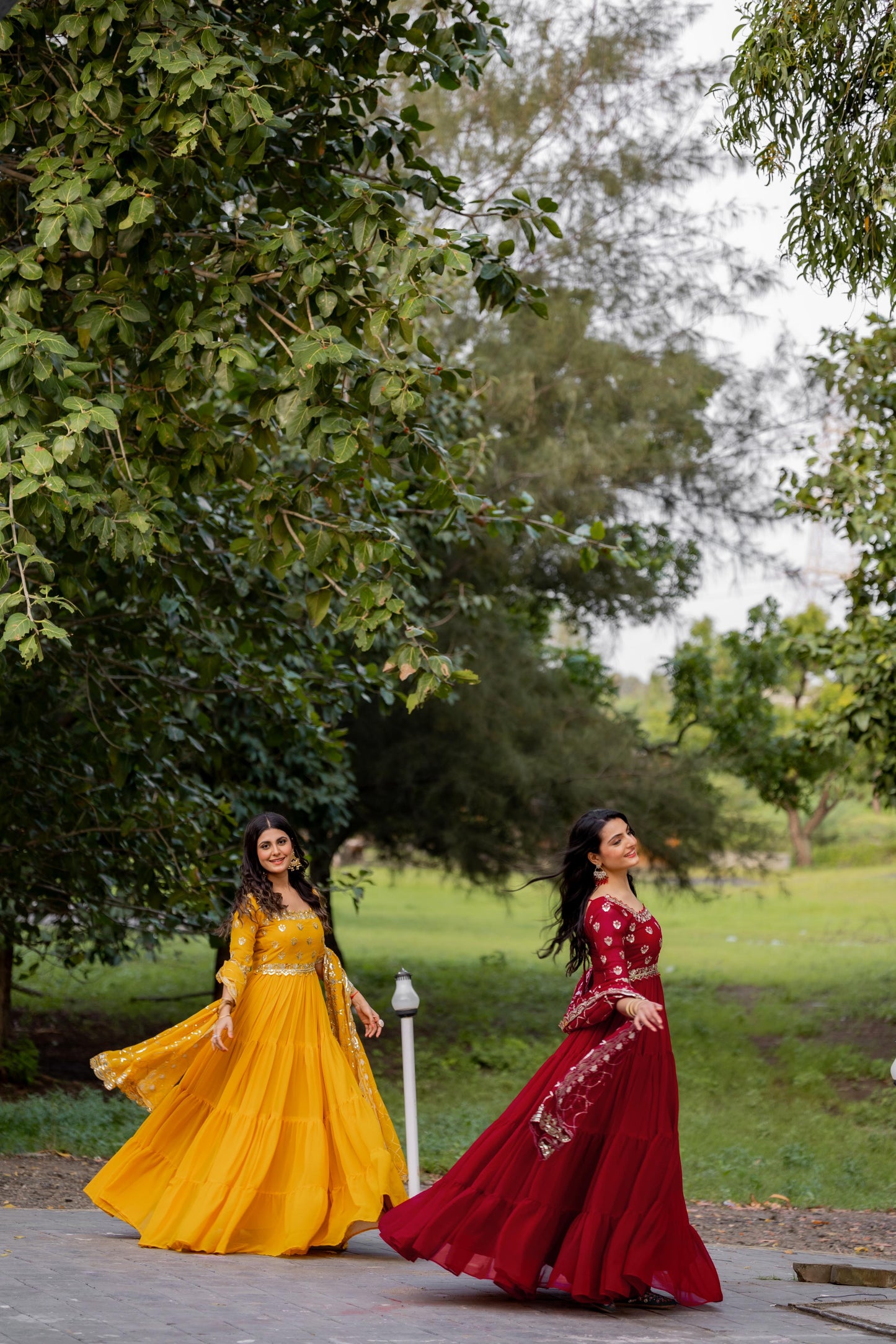 Full Flair Anarkali Salwar Kameez set Readymade Indian wedding dress