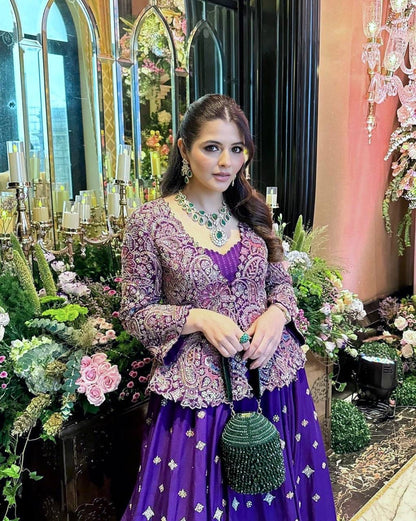 Indowestern Wedding gown with koti Indian Readymade gown dress  stitched
