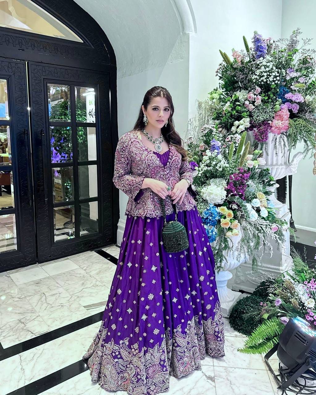 Indowestern Wedding gown with koti Indian Readymade gown dress  stitched