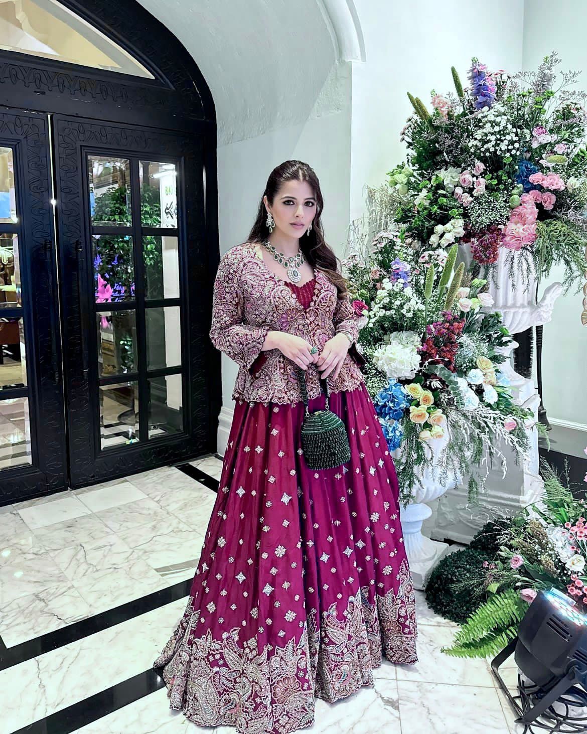 Indowestern Wedding gown with koti Indian Readymade gown dress  stitched