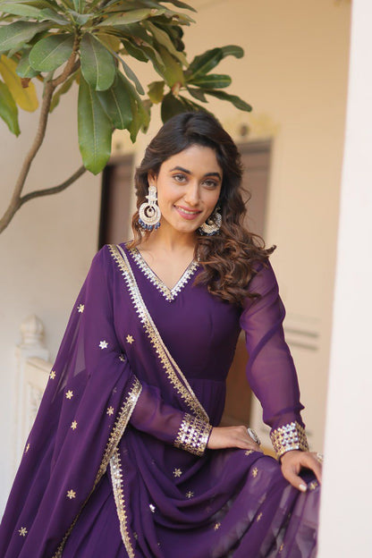 Anarkali Full Flair Ready to Wear Gown with Dupatta Indian dress