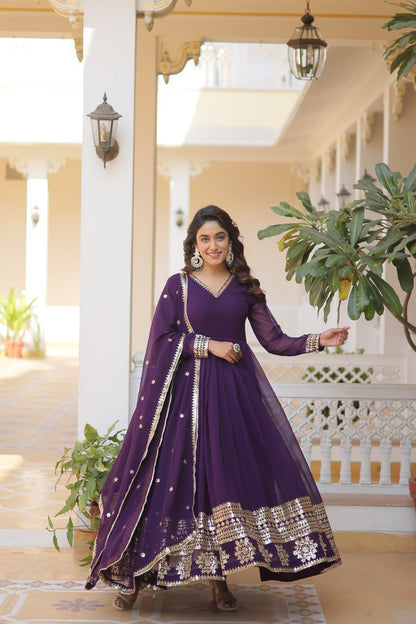 Anarkali Full Flair Ready to Wear Gown with Dupatta Indian dress