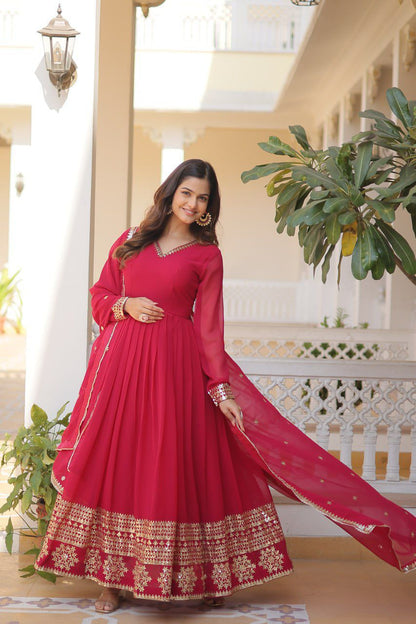 Anarkali Full Flair Ready to Wear Gown with Dupatta Indian dress