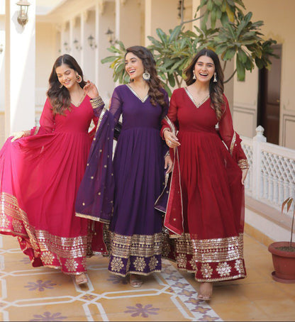 Anarkali Full Flair Ready to Wear Gown with Dupatta Indian dress