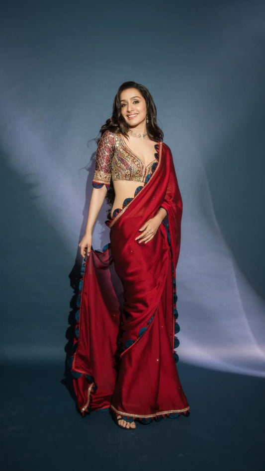 Bollywood Wedding Saree With Blouse Readymade Partywear Indian Saree