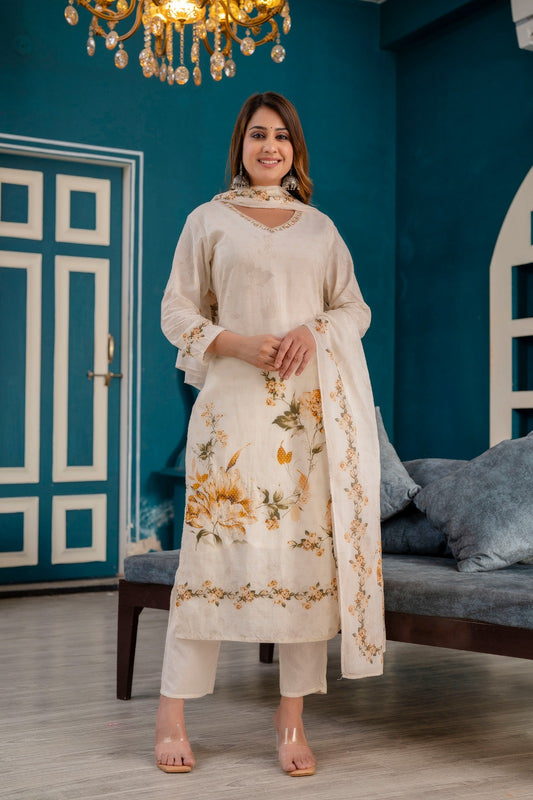 White Indian Ready To Wear Dress Salwar Kameez suit