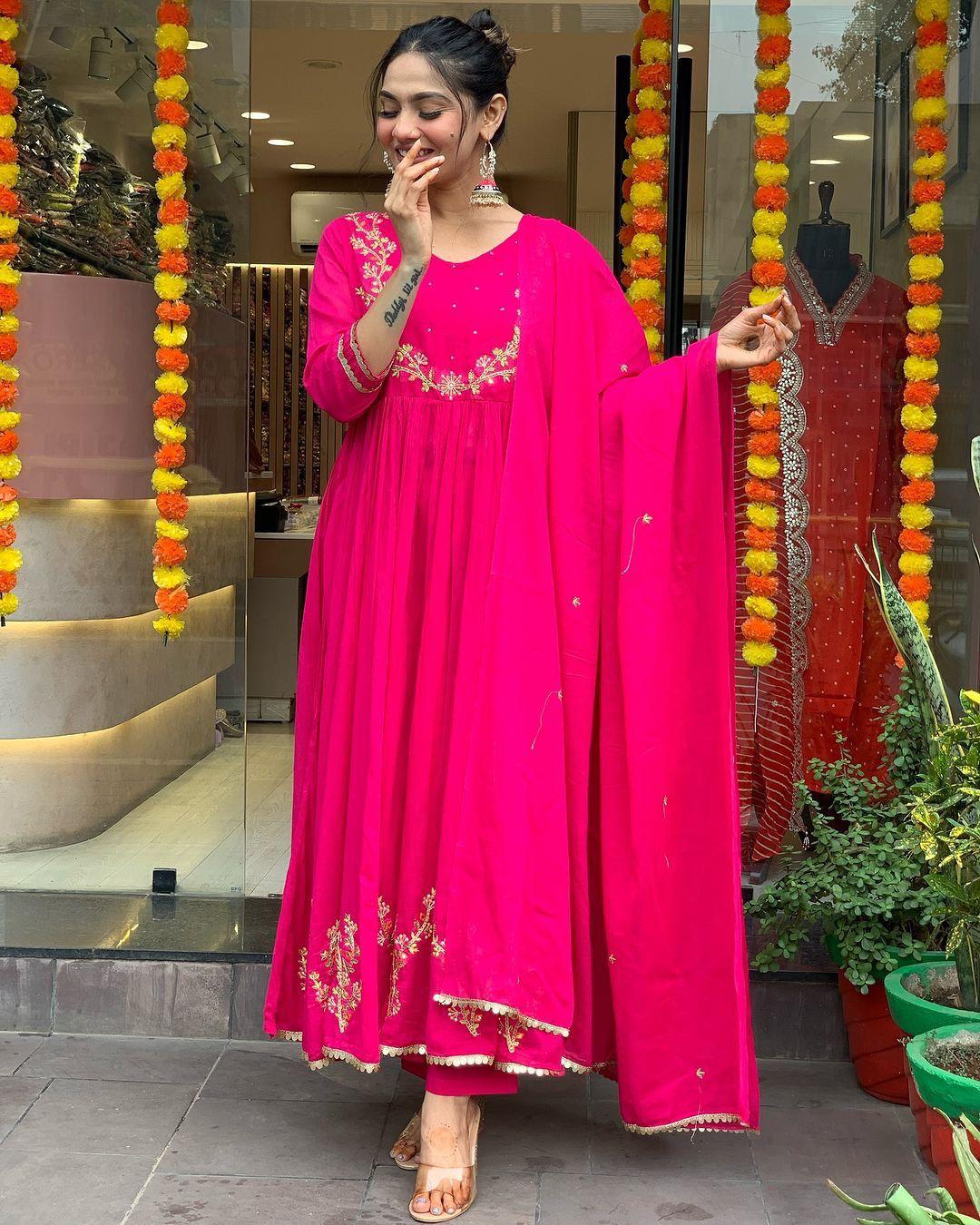 Indian Ready To Wear Anarkali Full Flair Salwar kameez dress