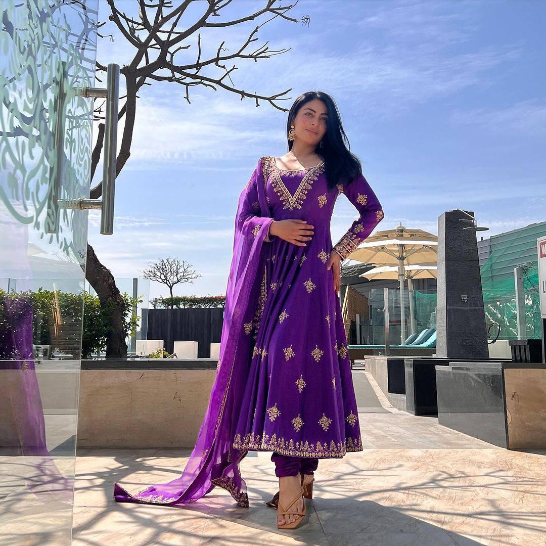 Anarkali Full Falir Salwar Kameez Readymade Indian Dress