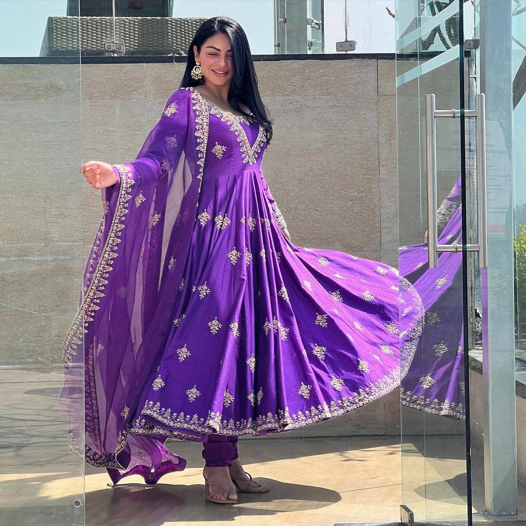 Anarkali Full Falir Salwar Kameez Readymade Indian Dress