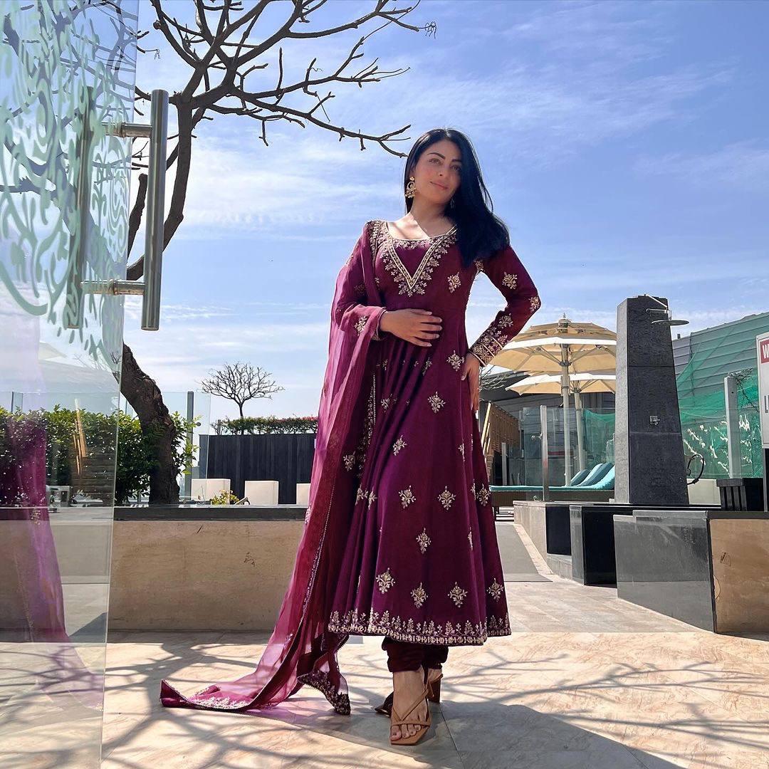 Anarkali Full Falir Salwar Kameez Readymade Indian Dress