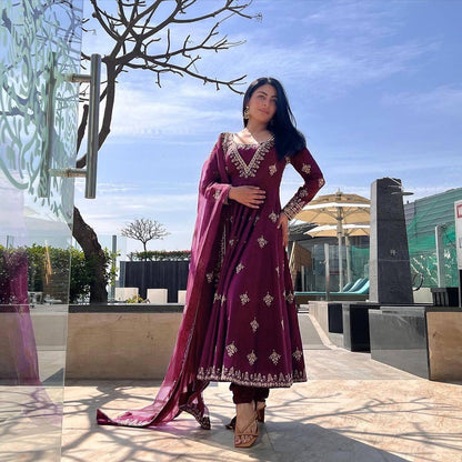 Anarkali Full Falir Salwar Kameez Readymade Indian Dress