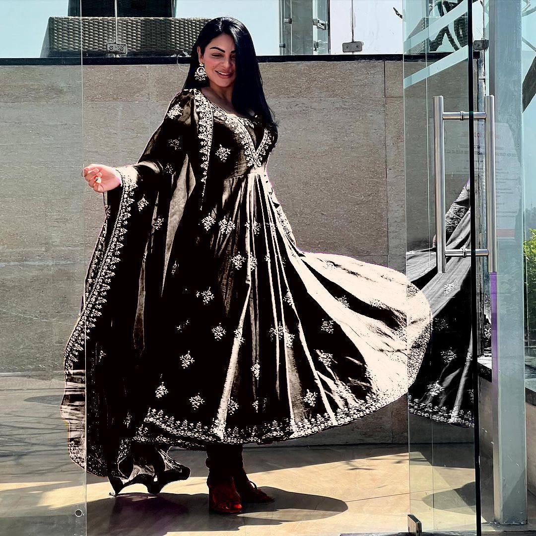 Anarkali Full Falir Salwar Kameez Readymade Indian Dress