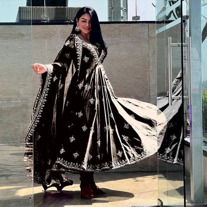 Anarkali Full Falir Salwar Kameez Readymade Indian Dress