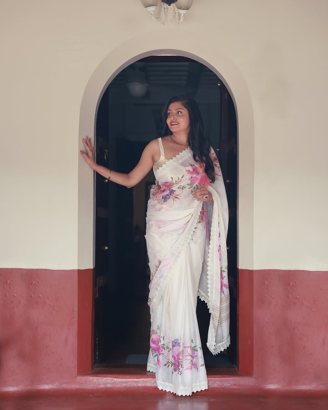 White Saree for wedding Readymade Indian saree