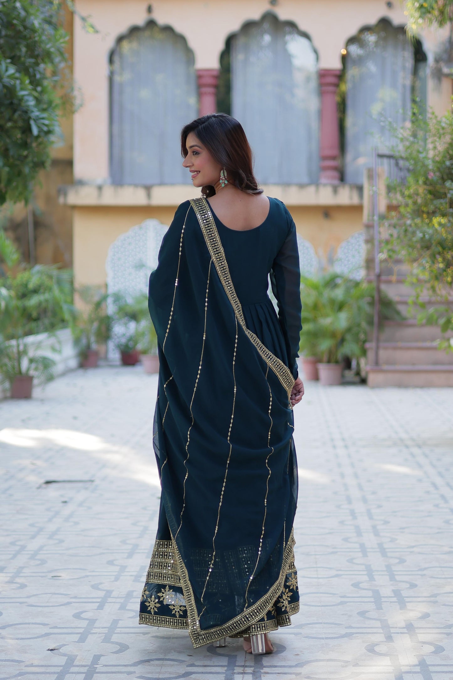 Readymade Anarkali Full Flair Gown Dress Indian Suit