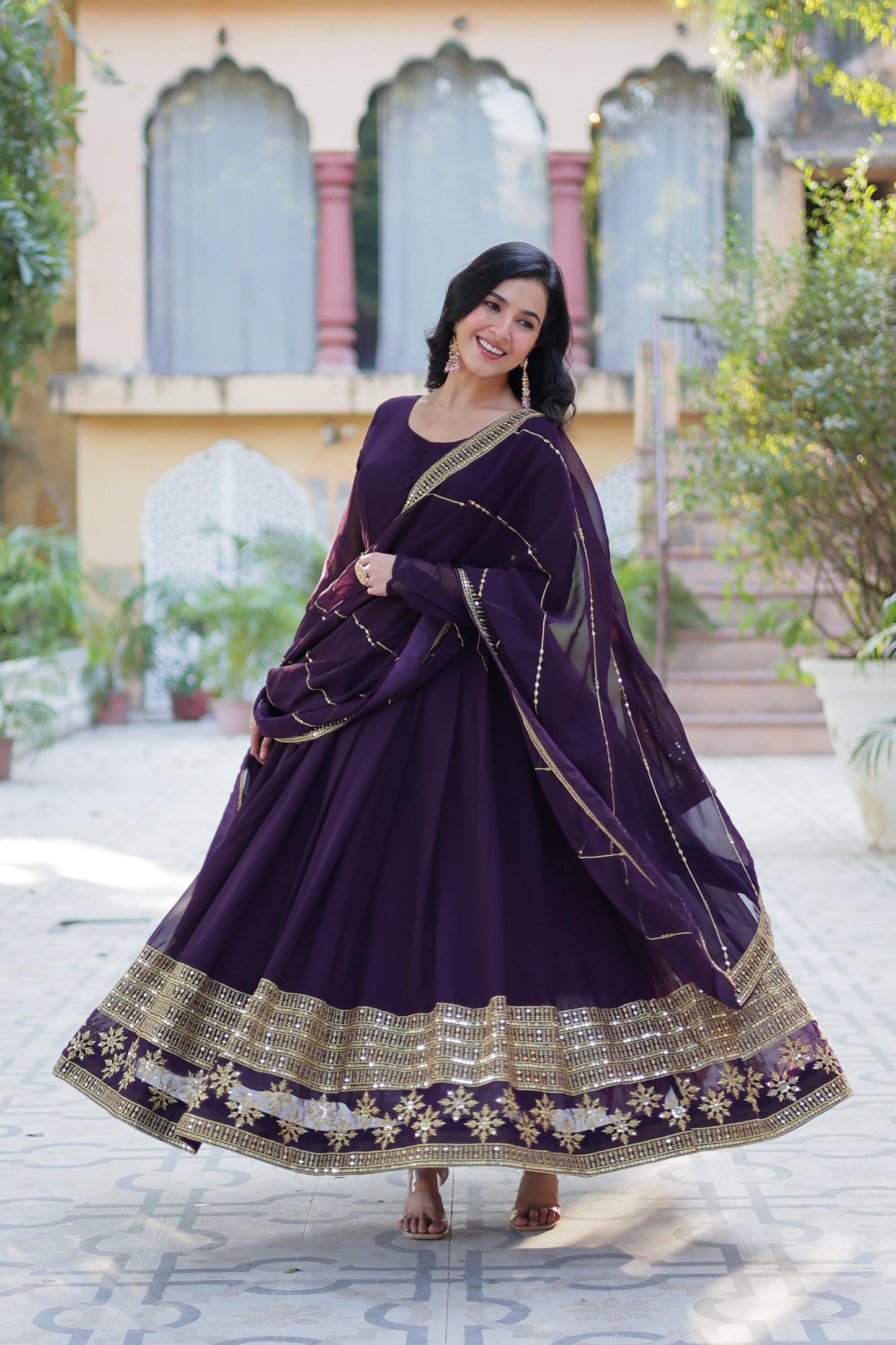Readymade Anarkali Full Flair Gown Dress Indian Suit