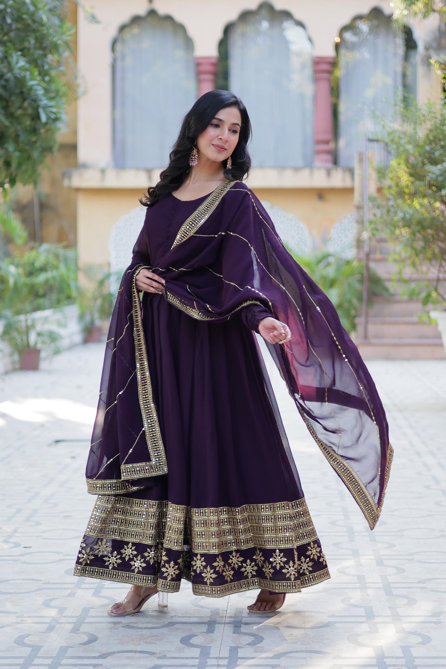 Readymade Anarkali Full Flair Gown Dress Indian Suit