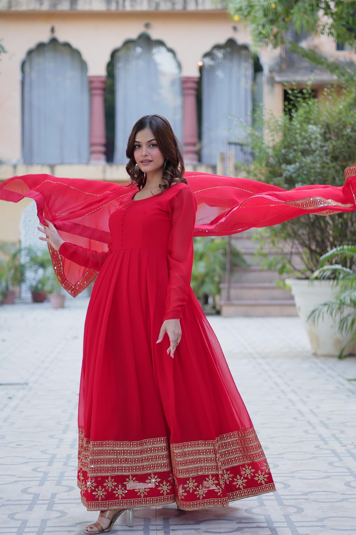 Readymade Anarkali Full Flair Gown Dress Indian Suit